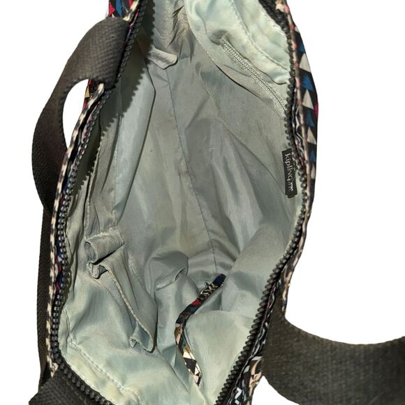 Kipling Jeremiah Tote Shoulder Bag Multicolor Aztec Geometric Print Zip Closure - Picture 7 of 10